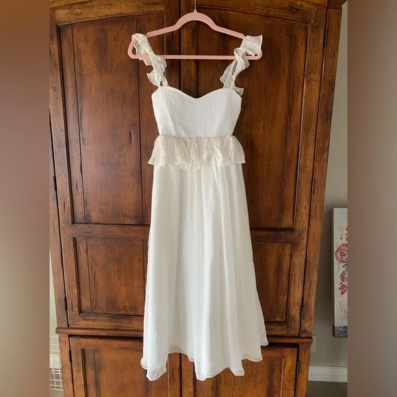 ivy and aster bridesmaid dresses A Line V Back Chiffon Lace Junior Bridesmaid Dress main image 0